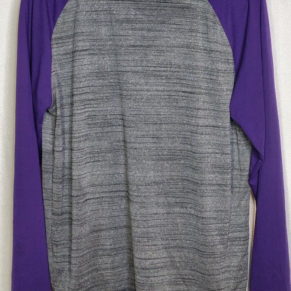Levelwear Heather Grey w/Purple LS and Collar Poly Univ. of Washington Shacket M - Picture 13 of 16